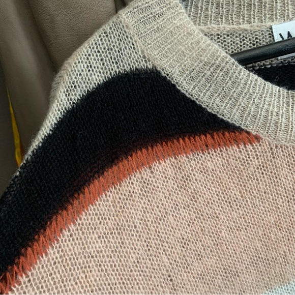 WILDFOX Long Sleeve Stripes Sweater Size S Multicolored Thin Knit Sahara Phoebe - Picture 6 of 10